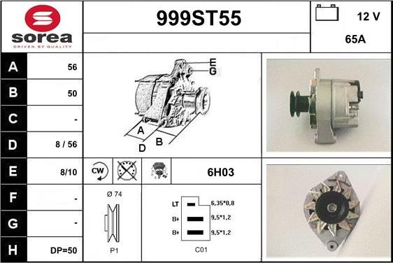 STARTCAR 999ST55 - Ģenerators www.autospares.lv