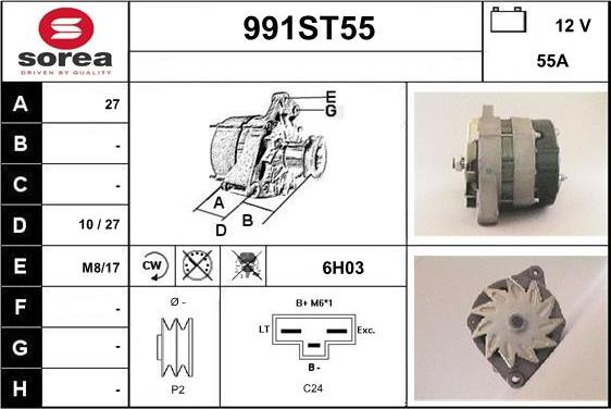 STARTCAR 991ST55 - Ģenerators autospares.lv