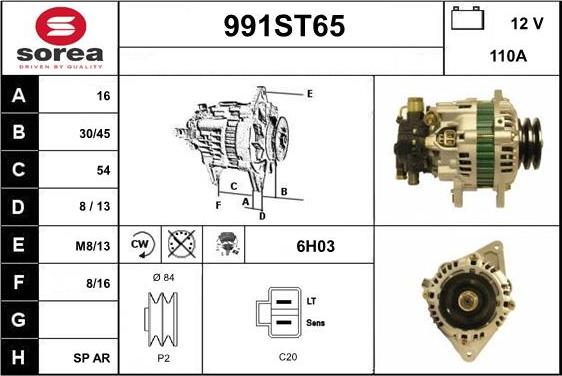 STARTCAR 991ST65 - Ģenerators www.autospares.lv