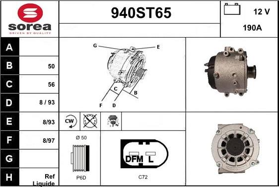 STARTCAR 940ST65 - Ģenerators www.autospares.lv