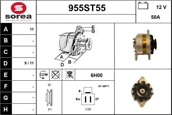 STARTCAR 955ST55 - Генератор www.autospares.lv