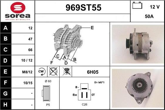 STARTCAR 969ST55 - Ģenerators autospares.lv