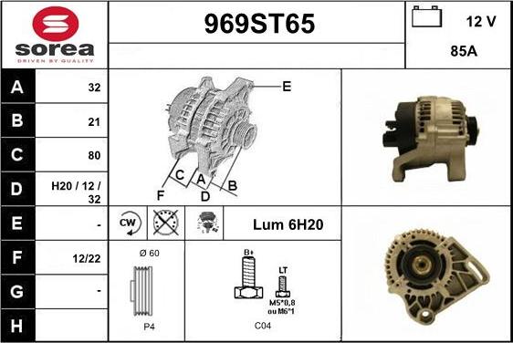 STARTCAR 969ST65 - Ģenerators autospares.lv