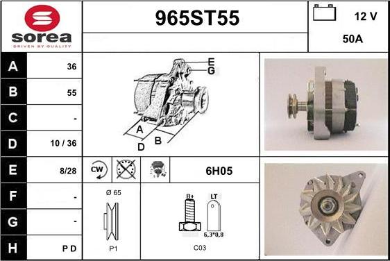 STARTCAR 965ST55 - Ģenerators www.autospares.lv