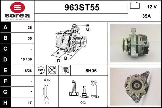 STARTCAR 963ST55 - Ģenerators autospares.lv