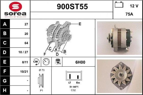 STARTCAR 900ST55 - Генератор www.autospares.lv