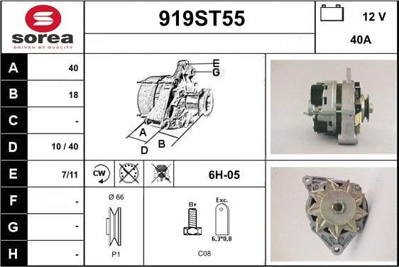 STARTCAR 919ST55 - Ģenerators autospares.lv