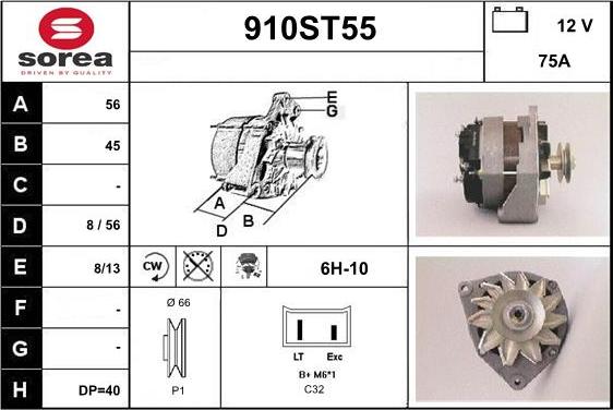 STARTCAR 910ST55 - Ģenerators autospares.lv