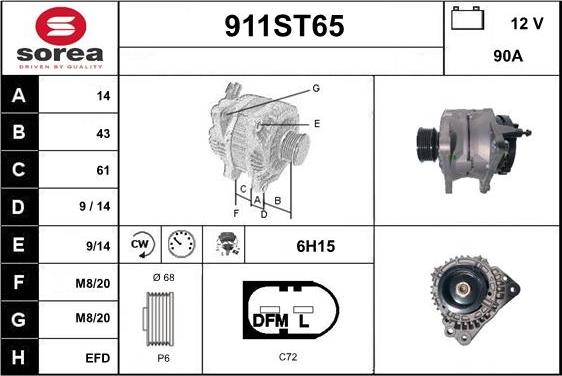 STARTCAR 911ST65 - Ģenerators autospares.lv