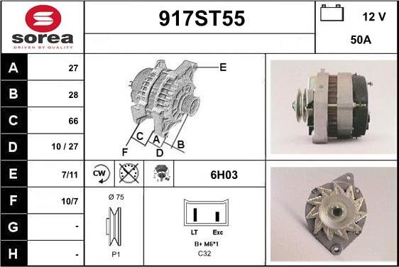 STARTCAR 917ST55 - Ģenerators autospares.lv