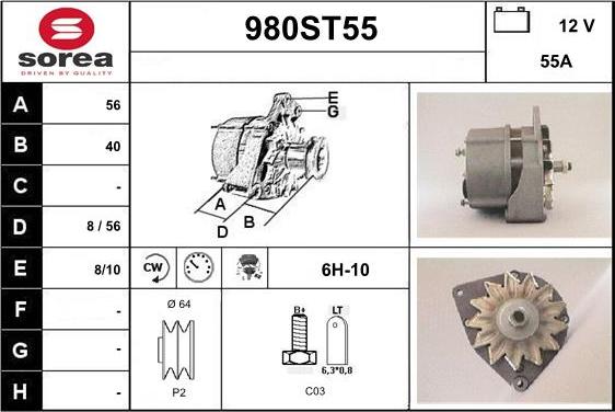 STARTCAR 980ST55 - Ģenerators autospares.lv