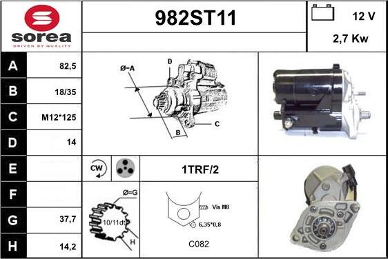 STARTCAR 982ST11 - Starteris www.autospares.lv