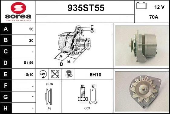 STARTCAR 935ST55 - Ģenerators www.autospares.lv