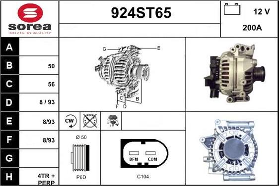 STARTCAR 924ST65 - Генератор www.autospares.lv