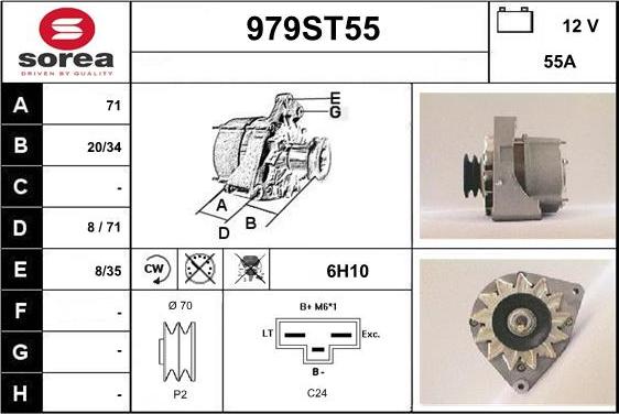 STARTCAR 979ST55 - Alternator www.autospares.lv