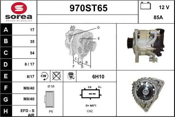 STARTCAR 970ST65 - Генератор www.autospares.lv