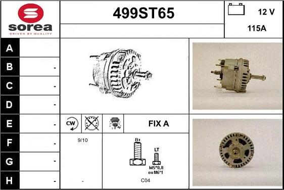 STARTCAR 499ST65 - Ģenerators autospares.lv