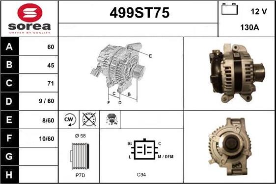 STARTCAR 499ST75 - Ģenerators www.autospares.lv