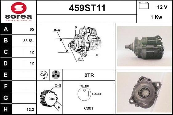 STARTCAR 459ST11 - Starteris autospares.lv