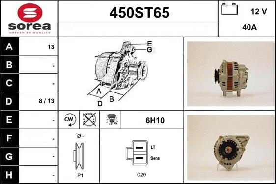 STARTCAR 450ST65 - Ģenerators autospares.lv