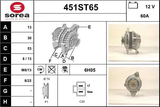 STARTCAR 451ST65 - Ģenerators autospares.lv