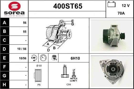 STARTCAR 400ST65 - Ģenerators autospares.lv