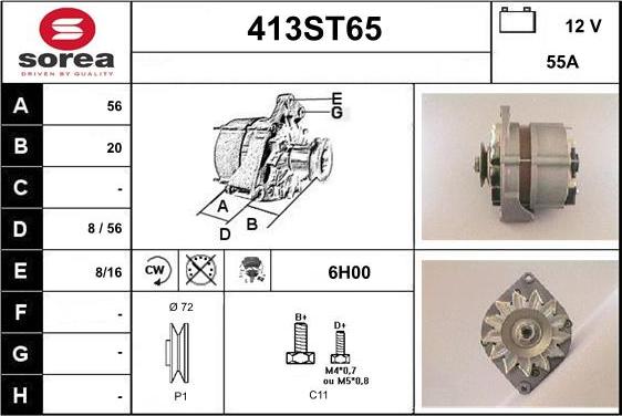 STARTCAR 413ST65 - Ģenerators autospares.lv