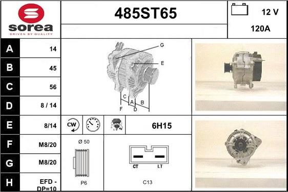 STARTCAR 485ST65 - Генератор www.autospares.lv