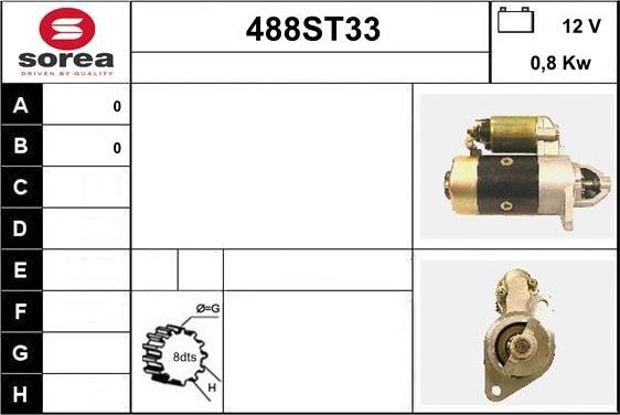 STARTCAR 488ST33 - Стартер www.autospares.lv