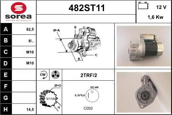 STARTCAR 482ST11 - Starteris www.autospares.lv