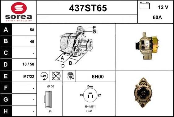 STARTCAR 437ST65 - Ģenerators www.autospares.lv