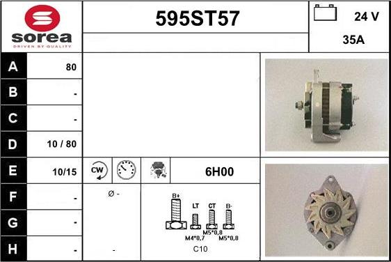 STARTCAR 595ST57 - Ģenerators autospares.lv