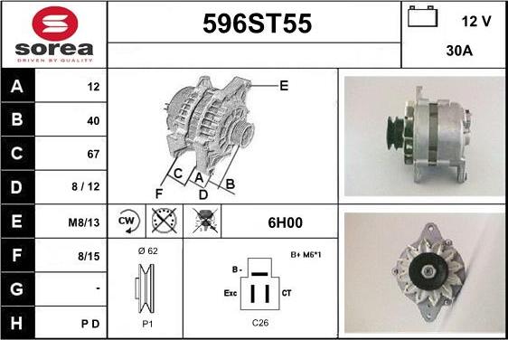 STARTCAR 596ST55 - Ģenerators www.autospares.lv