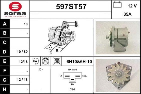 STARTCAR 597ST57 - Ģenerators www.autospares.lv