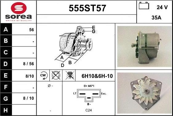 STARTCAR 555ST57 - Ģenerators autospares.lv