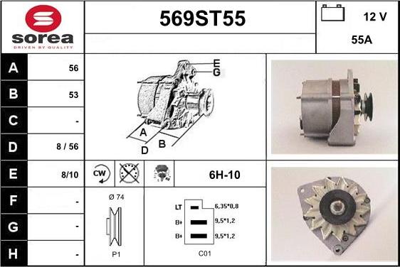 STARTCAR 569ST55 - Alternator www.autospares.lv