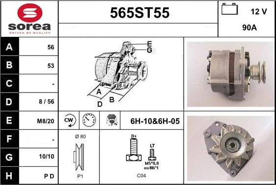 STARTCAR 565ST55 - Генератор www.autospares.lv