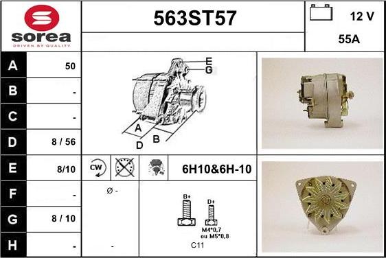 STARTCAR 563ST57 - Генератор www.autospares.lv