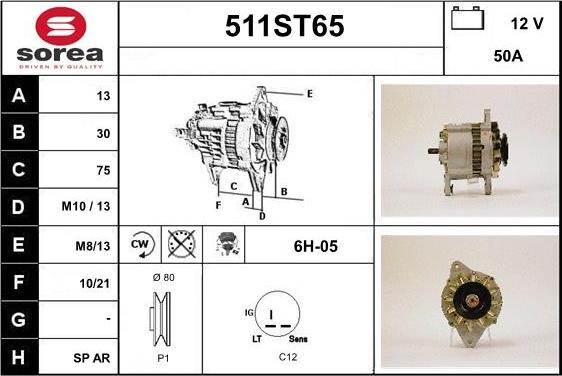 STARTCAR 511ST65 - Ģenerators autospares.lv