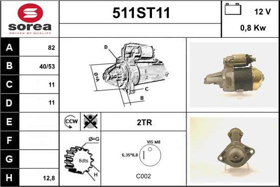 STARTCAR 511ST11 - Starteris autospares.lv