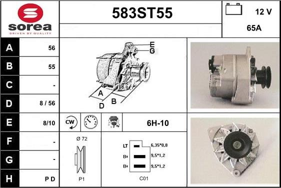 STARTCAR 583ST55 - Ģenerators www.autospares.lv