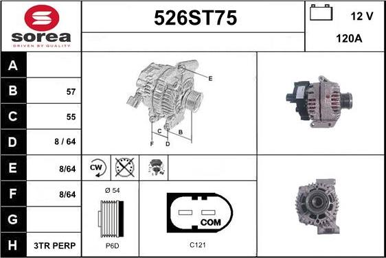 STARTCAR 526ST75 - Генератор www.autospares.lv