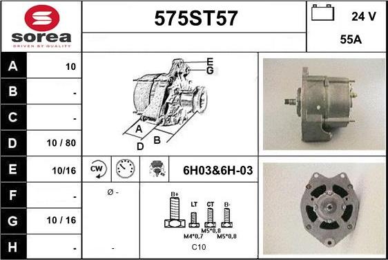 STARTCAR 575ST57 - Ģenerators www.autospares.lv