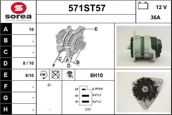 STARTCAR 571ST57 - Ģenerators autospares.lv