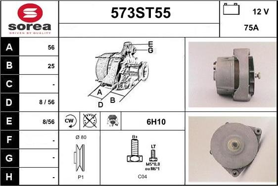 STARTCAR 573ST55 - Генератор www.autospares.lv