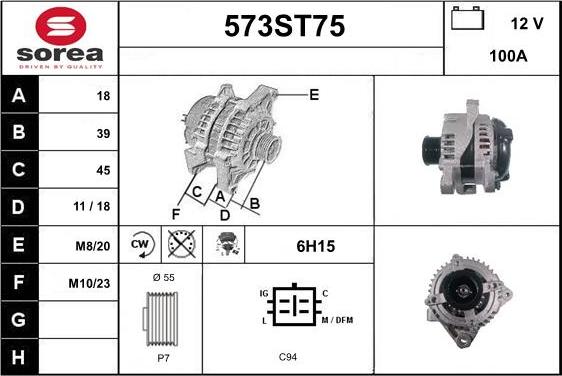 STARTCAR 573ST75 - Ģenerators autospares.lv