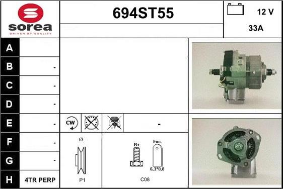 STARTCAR 694ST55 - Ģenerators autospares.lv