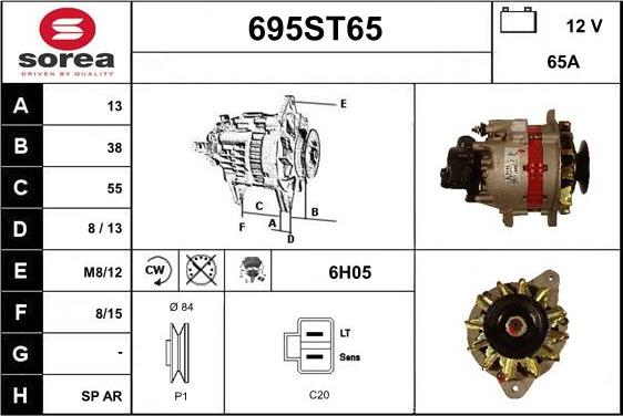 STARTCAR 695ST65 - Ģenerators autospares.lv