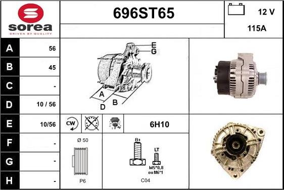 STARTCAR 696ST65 - Ģenerators www.autospares.lv