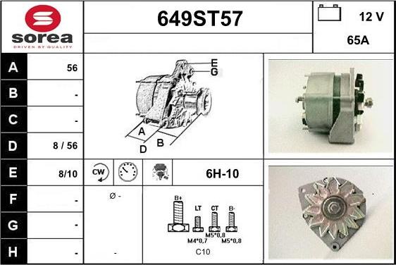 STARTCAR 649ST57 - Генератор www.autospares.lv